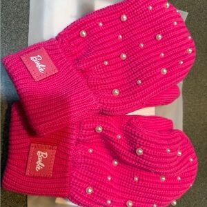 Barbie Love Your Melon Hot Pink Mittens with Pearls